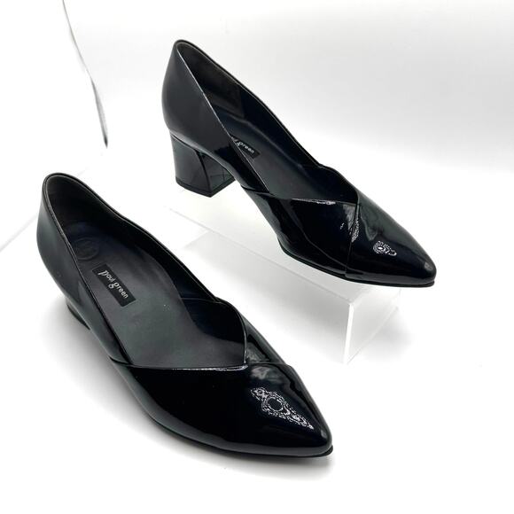 Paul Green black patent leather Rendi Pointed Toe Slip On Pumps 5.5 ( US 8) - Picture 15 of 16